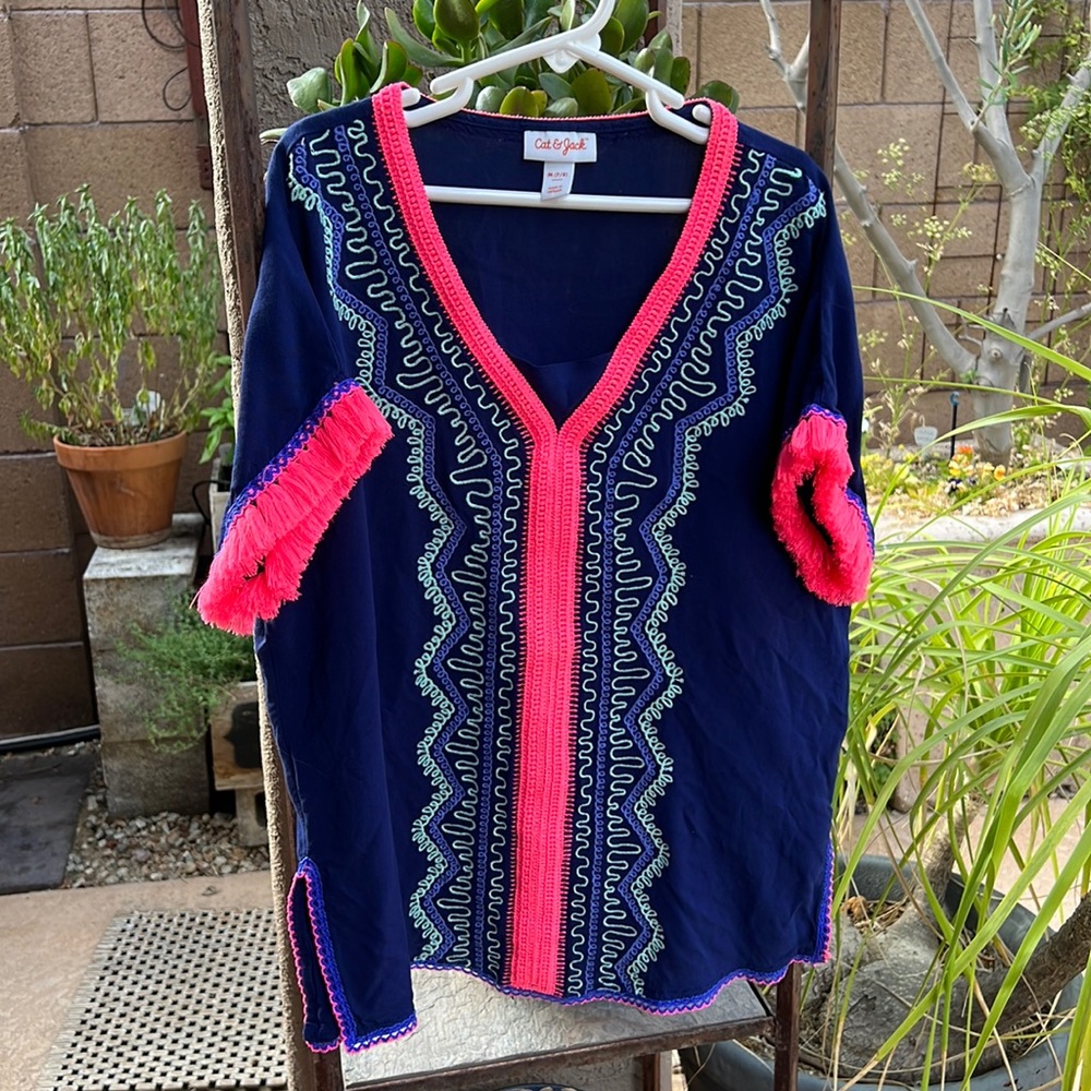 Cat & Jack girls swim coverup M (7/8)